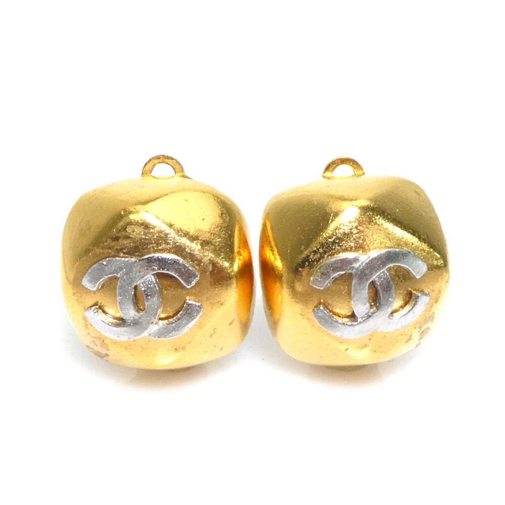 Chanel Cc Logo Clip-On Earrings Gold- #209729C55B